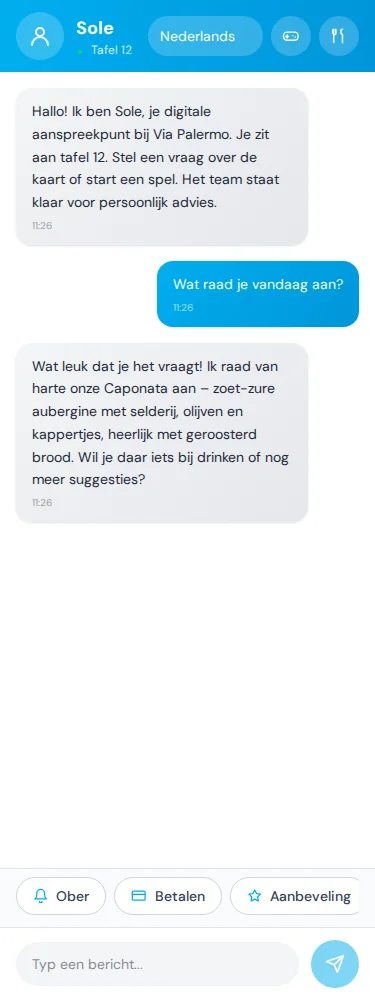 Gastweergave · Breng je kaart in het gesprek. · Via Palermo