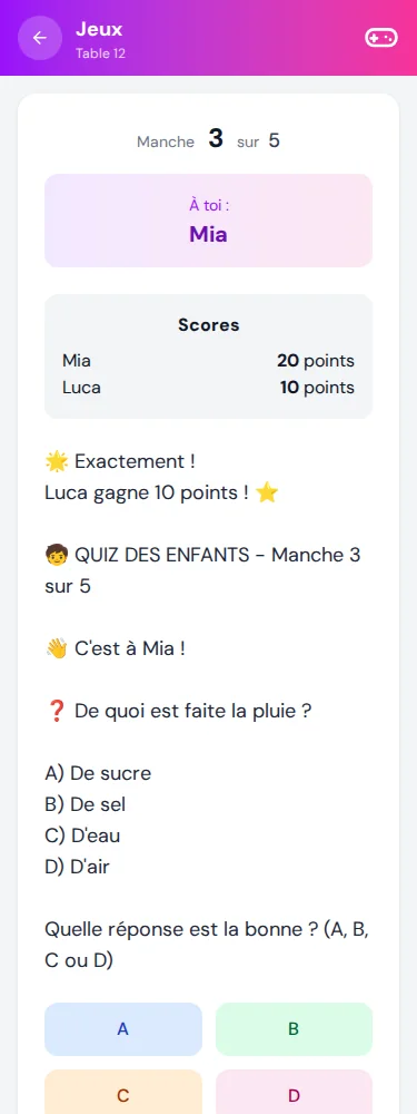 Suivre les scores · Mia & Luca · Via Palermo