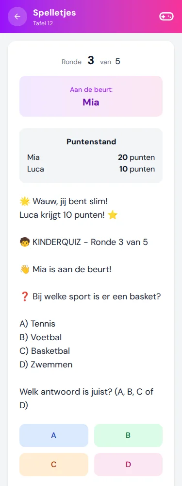 De tussenstand bekijken · Mia & Luca · Via Palermo