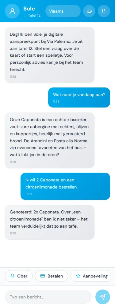 Gastweergave · Het volledige verzoek blijft zichtbaar. · Via Palermo