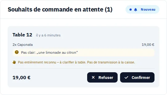 Vue établissement · La demande reste entièrement visible. · Via Palermo