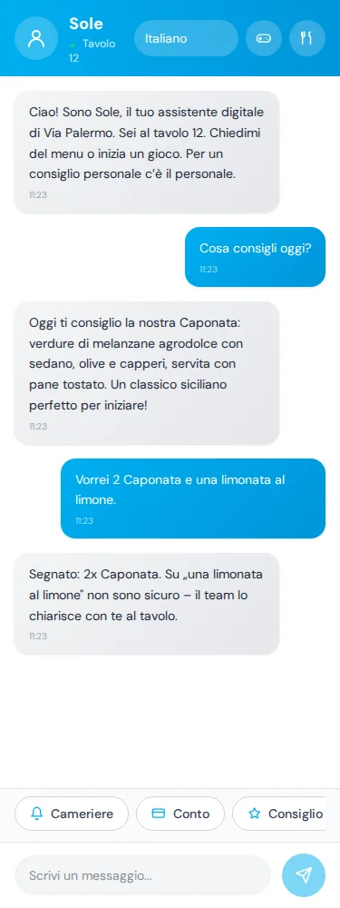Vista ospite · La richiesta resta visibile per intero. · Via Palermo