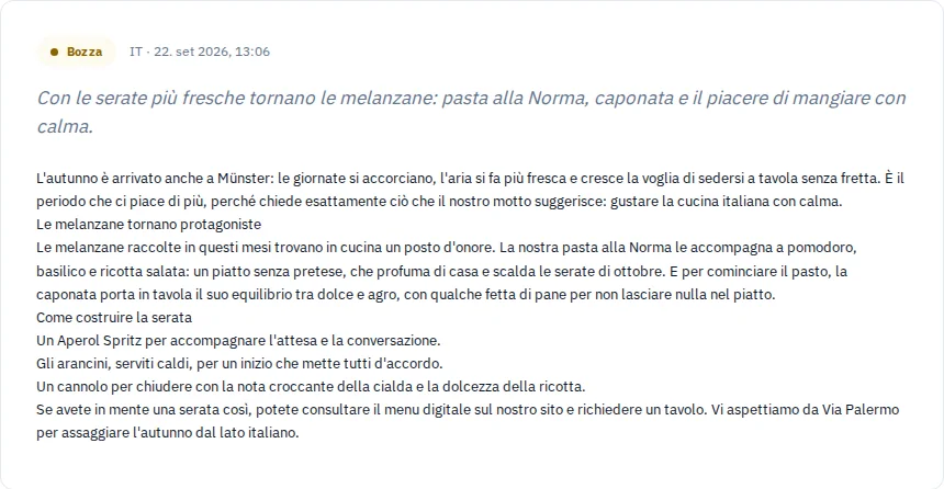 Bozza di news non pubblicata per Via Palermo