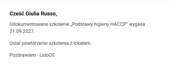 Przypomnij o odnowieniu · Via Palermo