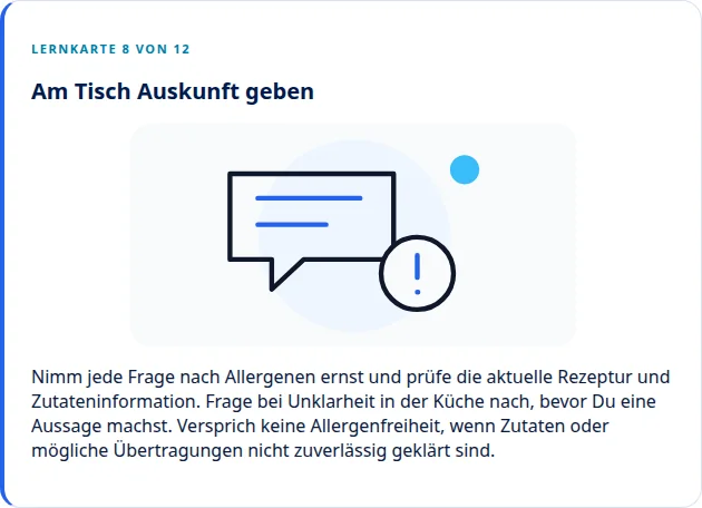 Auskunft über Allergene geben · Via Palermo