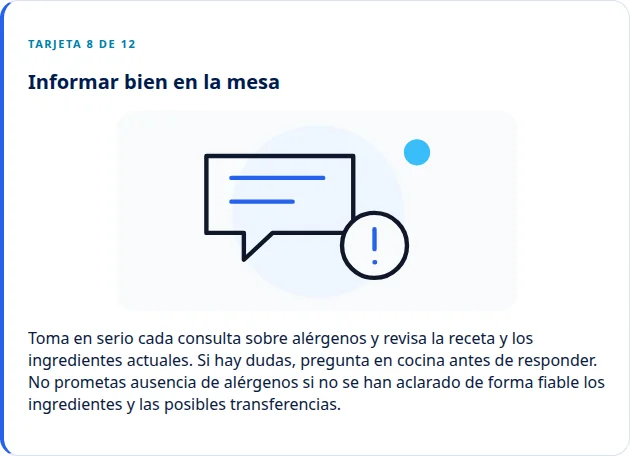 Responde sobre alérgenos · Via Palermo