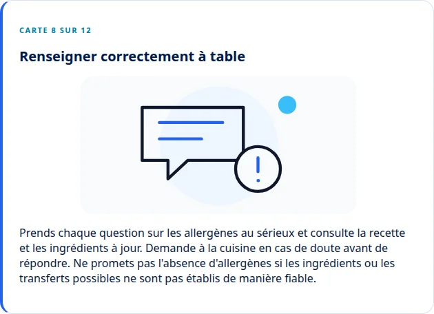 Réponds sur les allergènes · Via Palermo