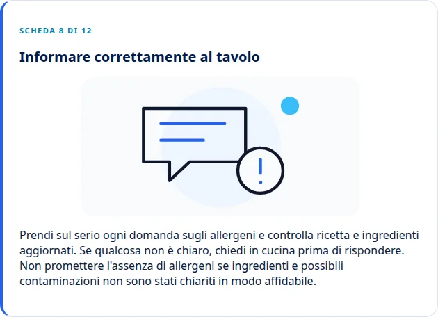 Rispondi sugli allergeni · Via Palermo