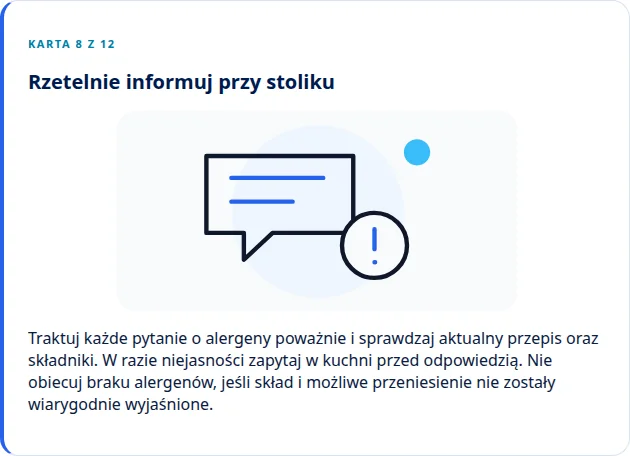 Odpowiadaj na pytania o alergeny · Via Palermo