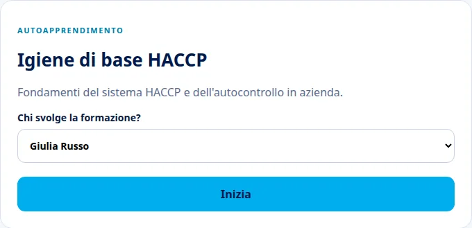 Scegli il tuo nome · HACCP · Via Palermo