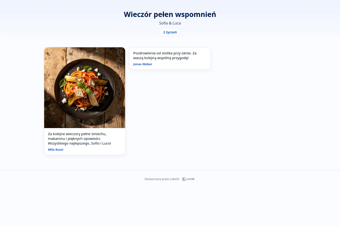 Wróć do wspomnień z wieczoru. · Via Palermo