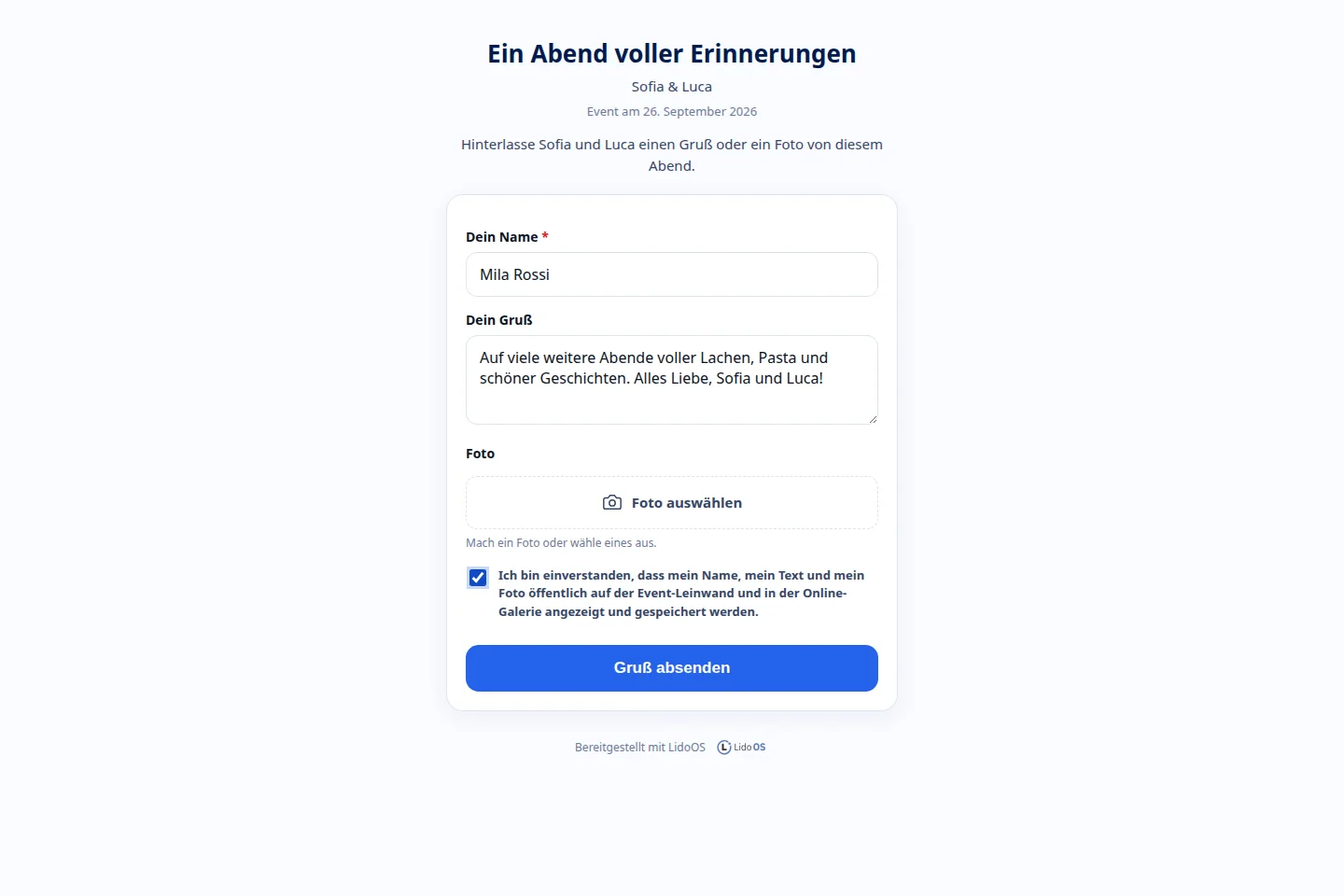 Ein QR-Code. Ein persönlicher Gruß. · Via Palermo