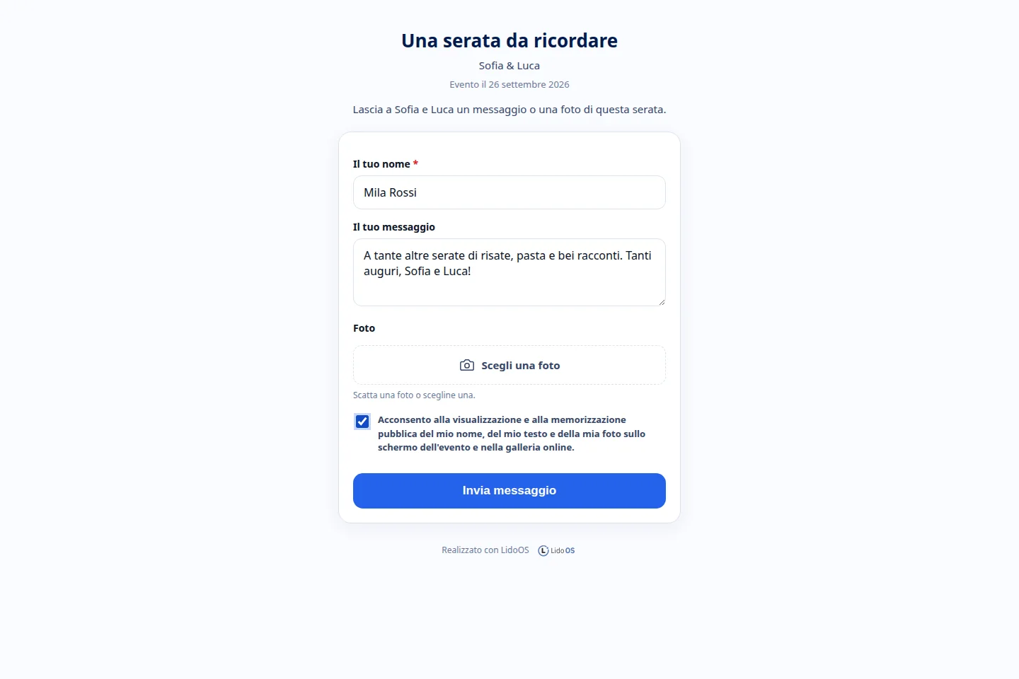 Un QR. Un messaggio personale. · Via Palermo