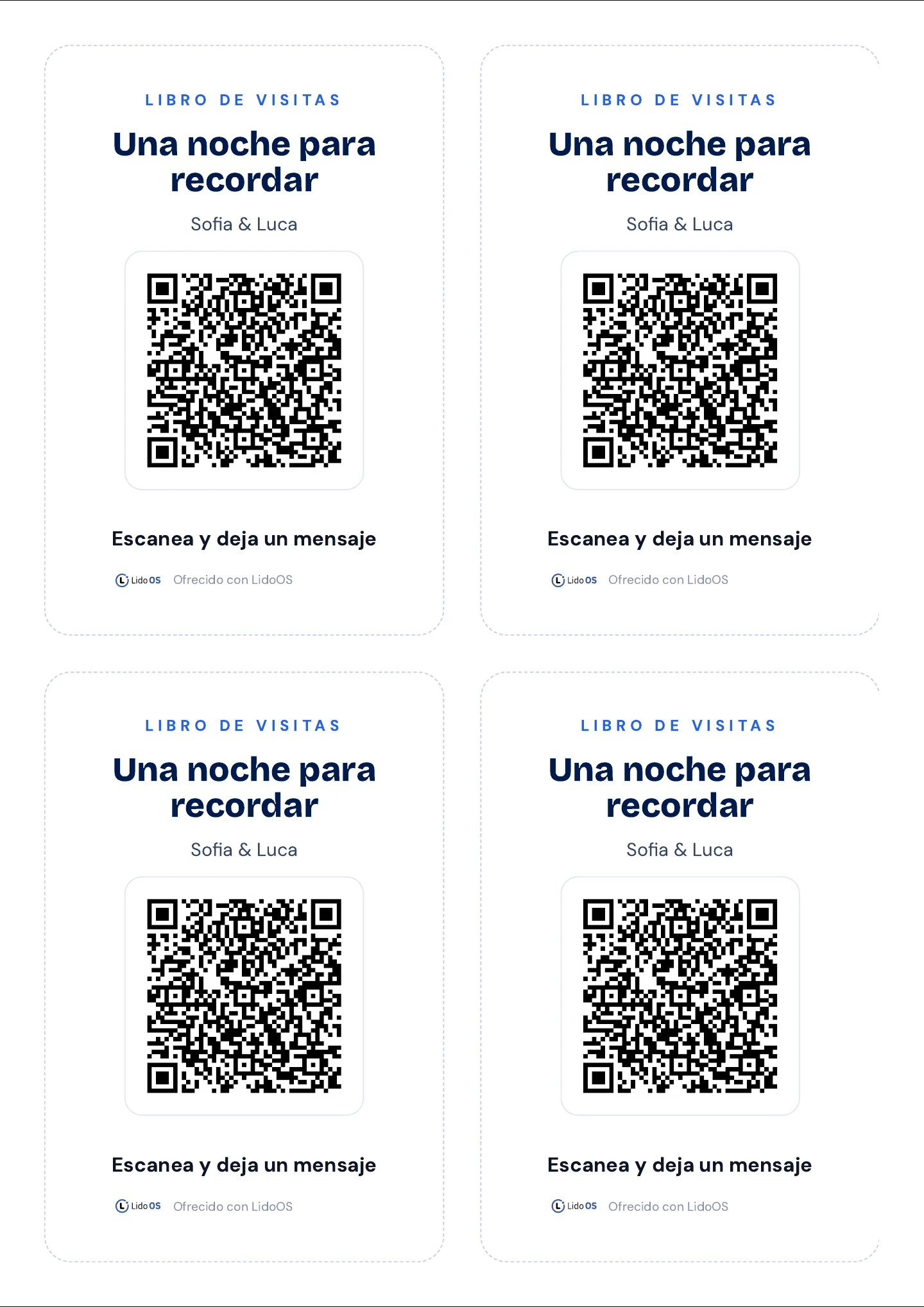 Tarjetas QR de mesa como PDF para imprimir · Via Palermo