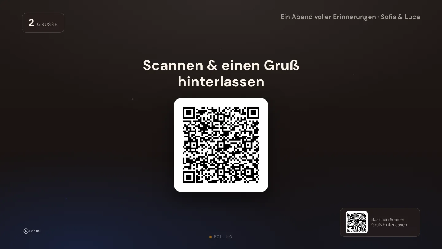 QR-Einladung · Für deinen Anlass gestalten. · Via Palermo