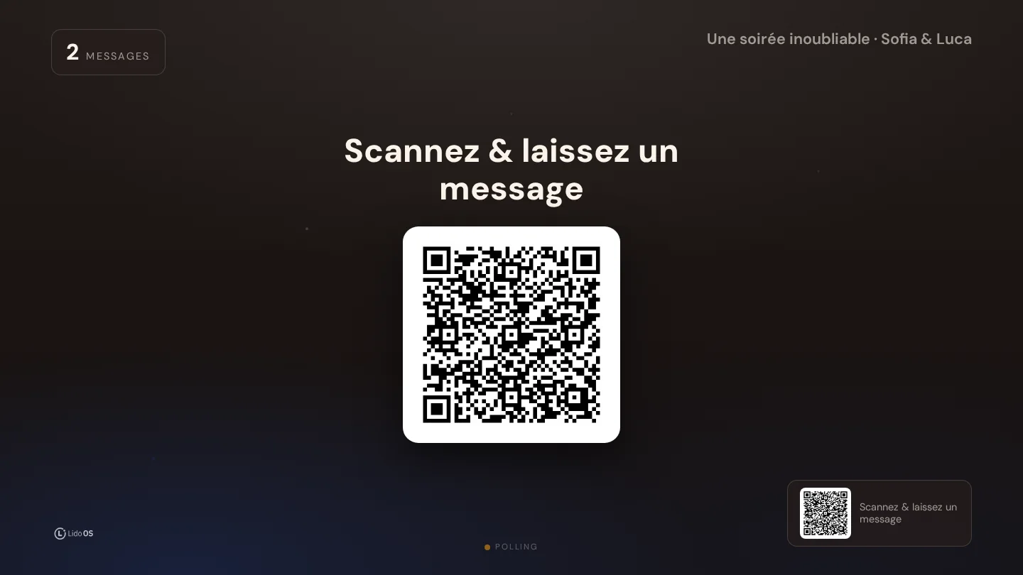 Invitation QR · Prépare ton occasion. · Via Palermo