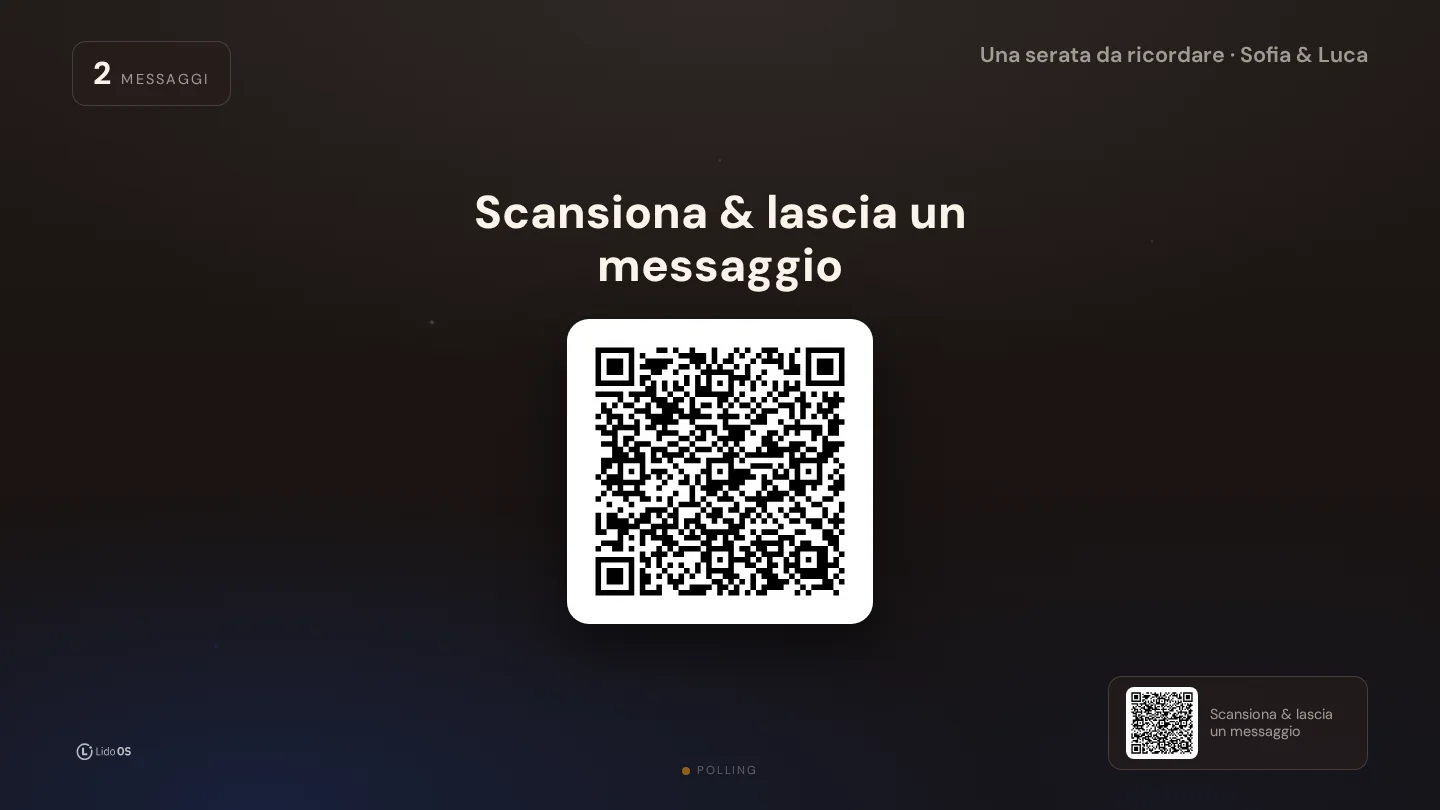 Invito QR · Crea il libro per la tua occasione. · Via Palermo