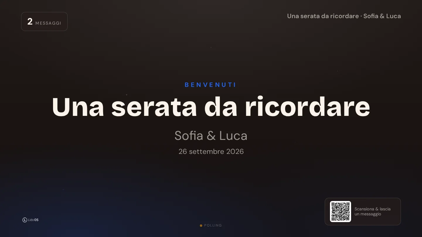 Benvenuto · Crea il libro per la tua occasione. · Via Palermo