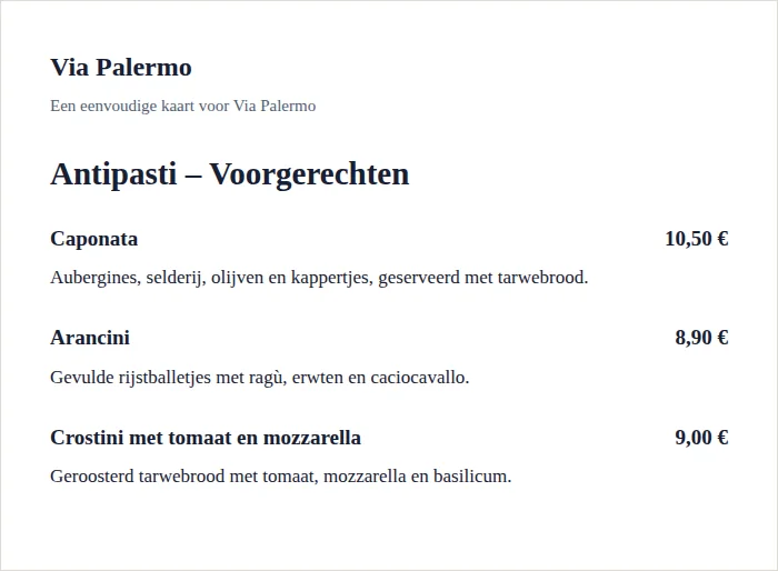 1 · Jouw eenvoudige sjabloon