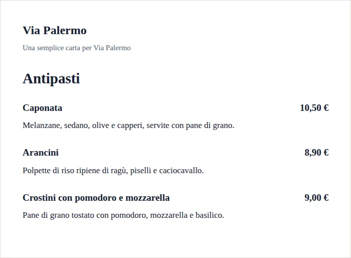 1 · La tua carta di partenza