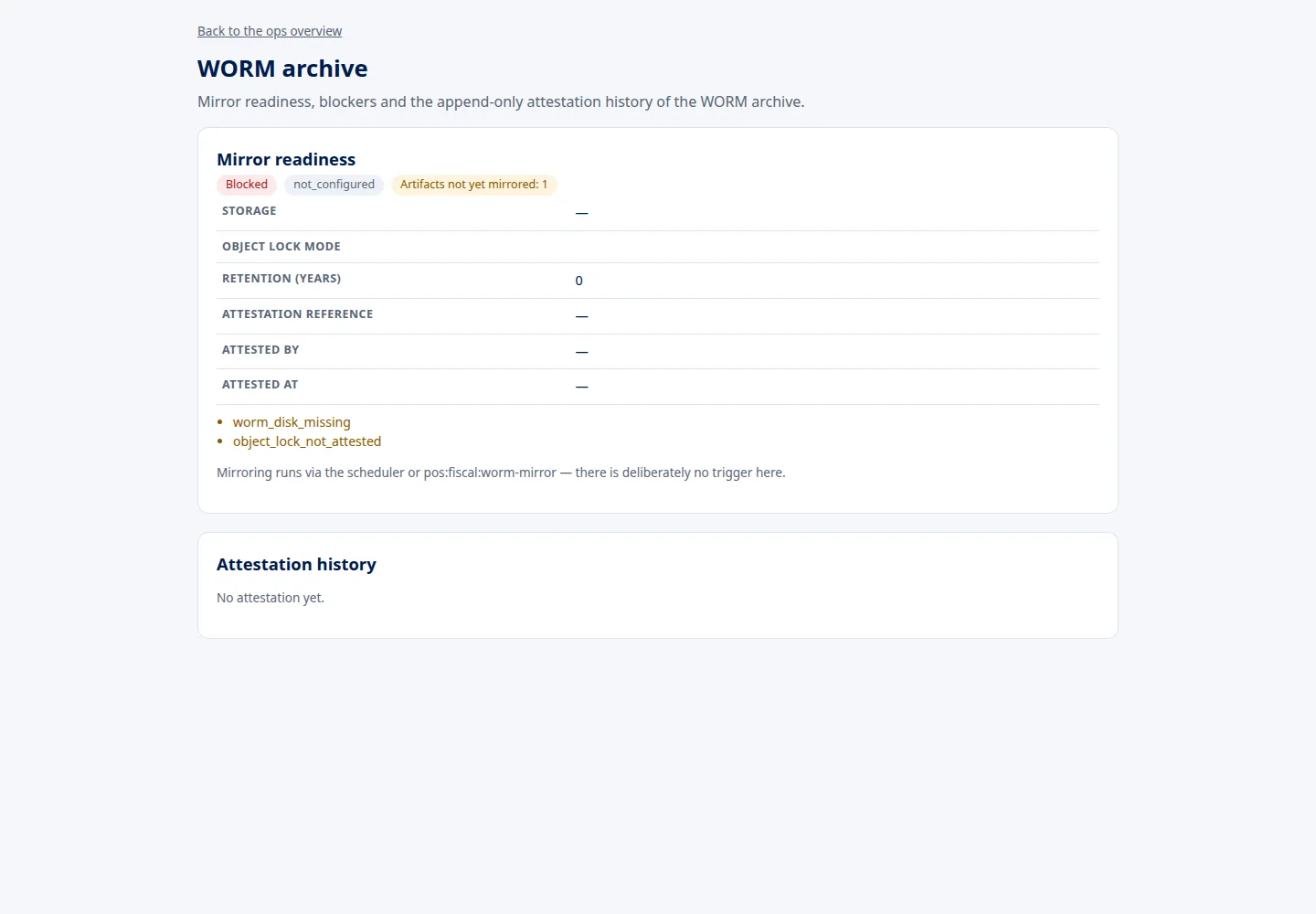Find receipts. Trace archiving.