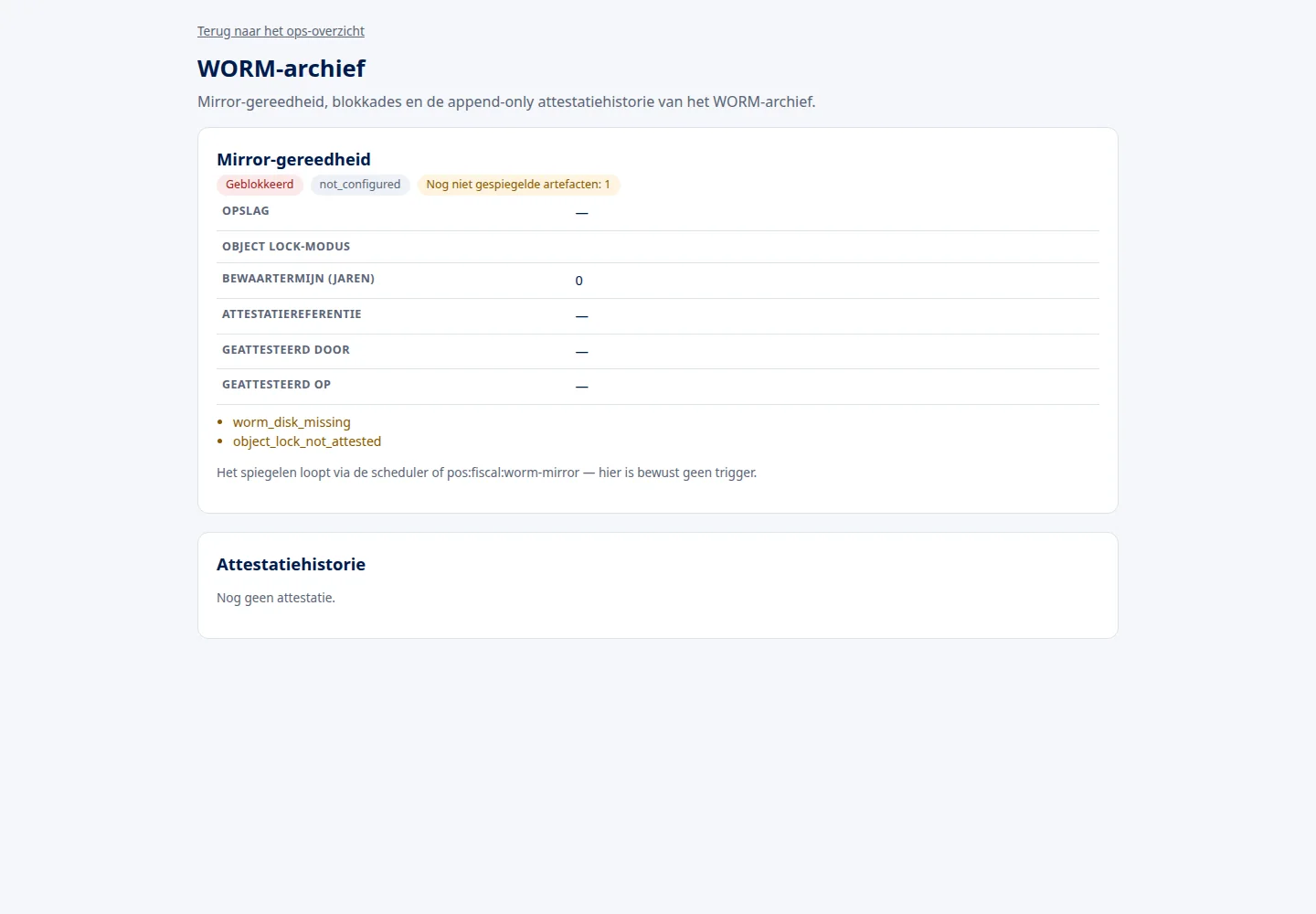Bonnen vinden. Archivering volgen.