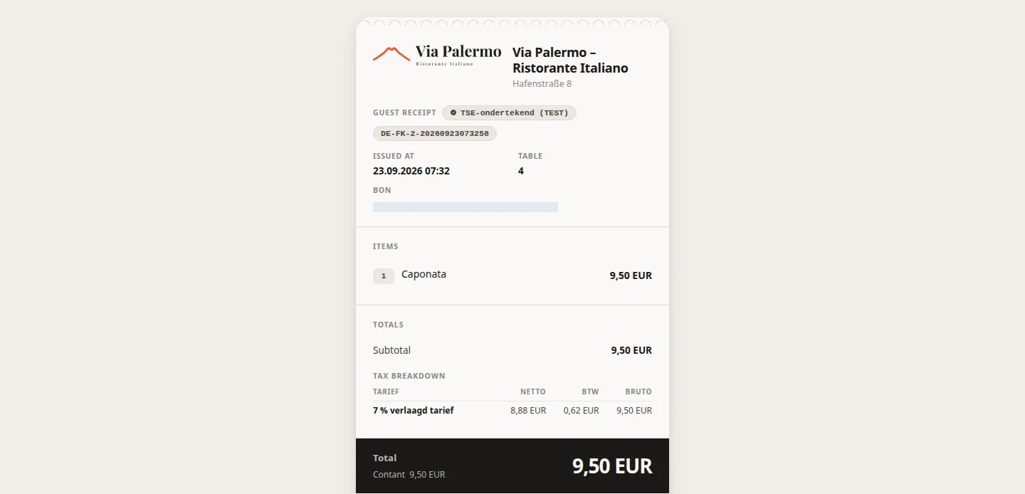 De bon digitaal meegeven.