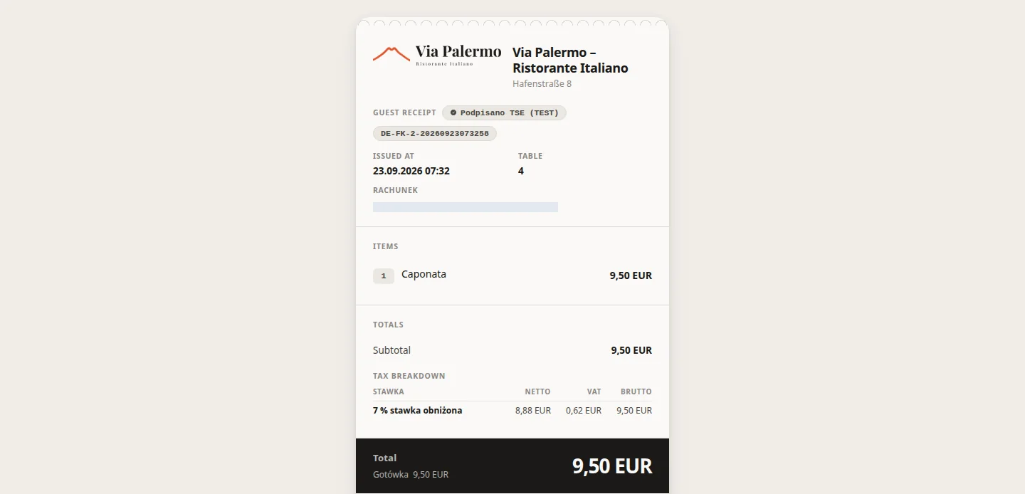 Przekazać paragon cyfrowo.