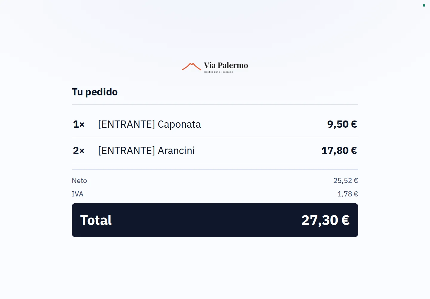 Ticket en la pantalla · Sigue la cuenta en caja.