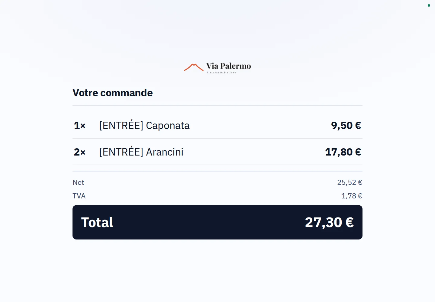 Note sur l’écran · Suivre l’addition en caisse.