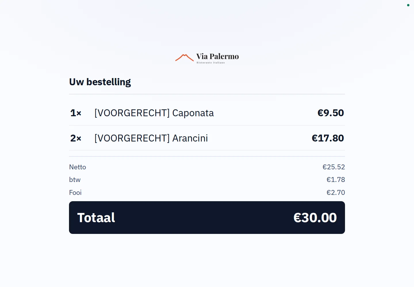 Met vastgelegde fooi · Meekijken aan de kassa.