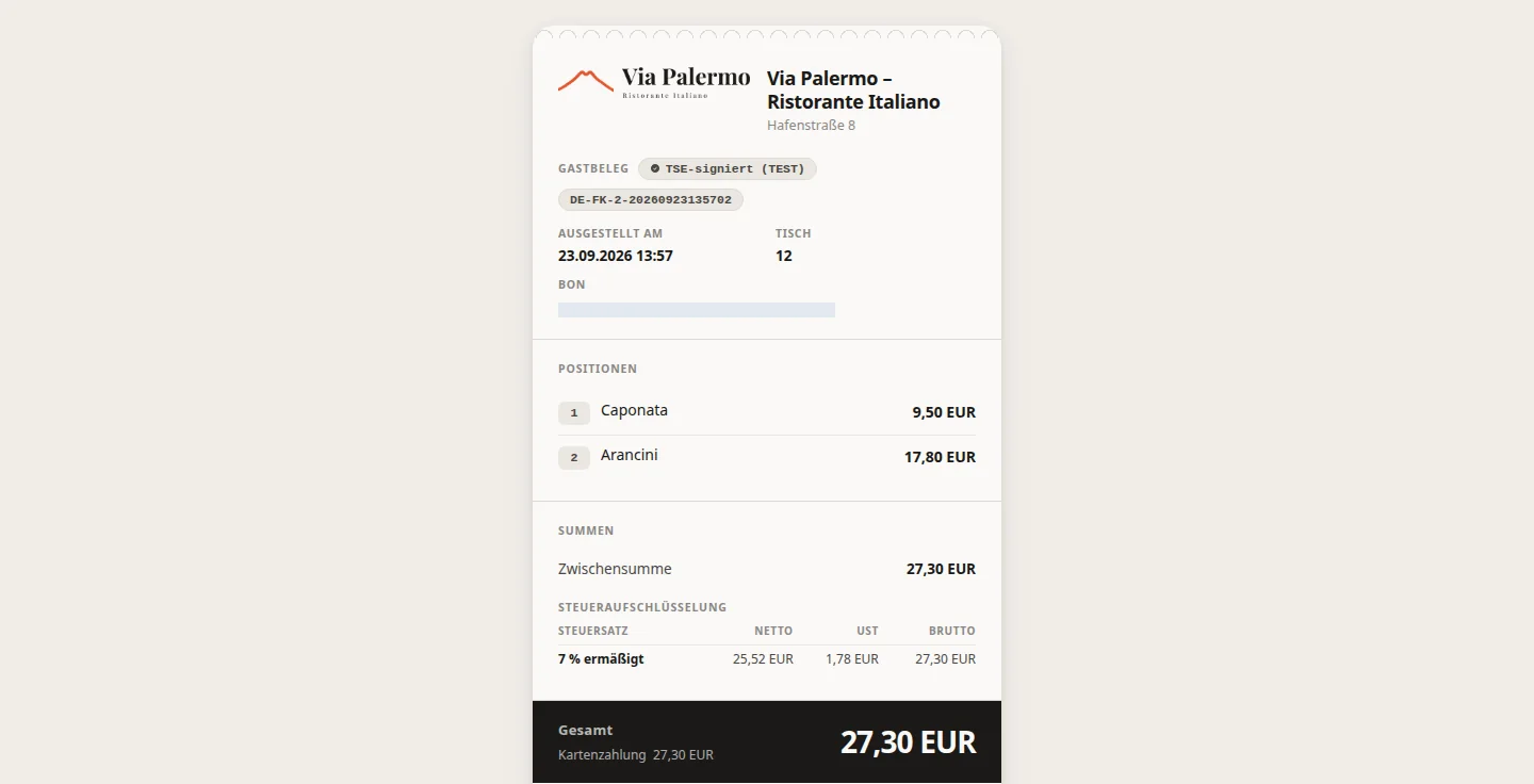 Nach der Zahlung · Die passende Rechnung sehen.