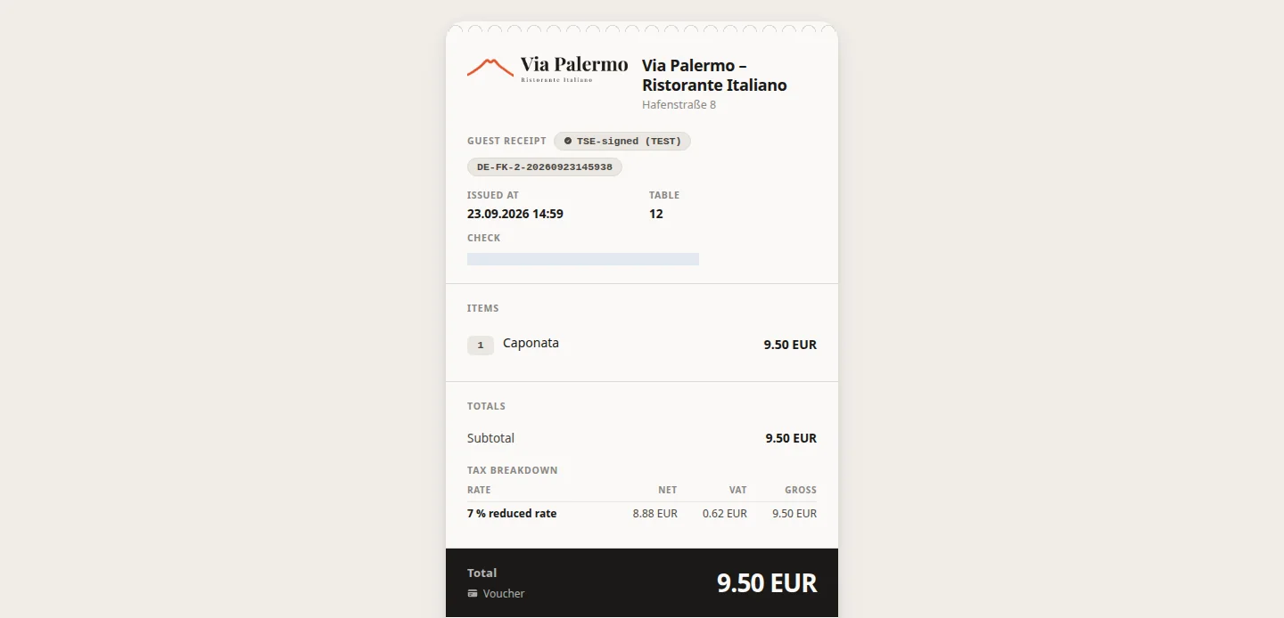 Payment receipt · Check and redeem a voucher.