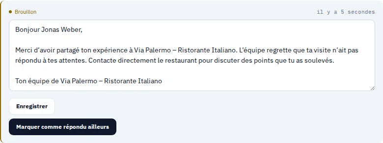 Préparer tes réponses · Via Palermo