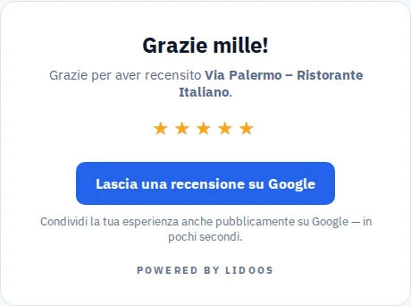 Cinque stelle · Lasciare la scelta · Via Palermo