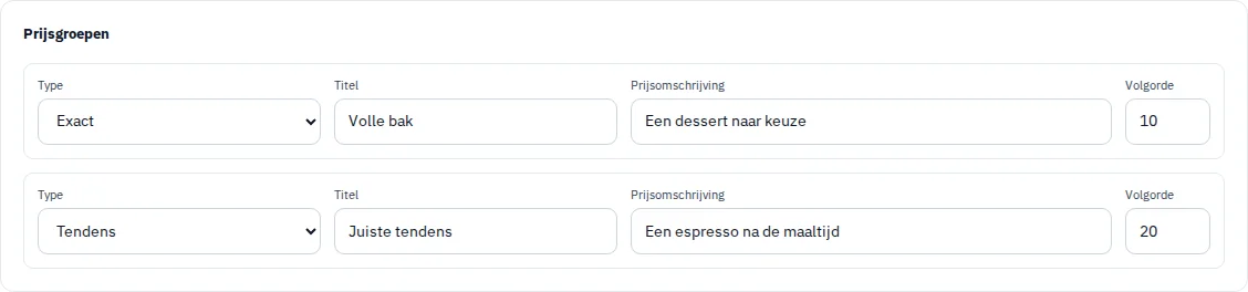 Winregels en extra prijzen van een fictief tipspel.