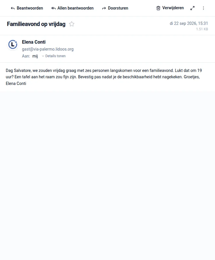 Een vraag in context lezen. · Via Palermo